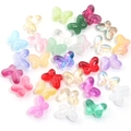 Colorful gradient glass butterfly beads in various translucent hues for DIY jewelry making - 10*14mm (50 Pieces/Pack) / Style 1-3