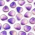 Macro shot of purple gradient plum petal beads with glitter for DIY hair pins - Dark Purple Plum Petal / 50 Pieces