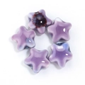 Perles étoiles en céramique lilas avec glaçure brillante pour création de bijoux DIY - Style 11 (Glaçure Lilas) / 14mm