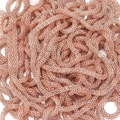 3.2mm rose gold hollow popcorn chain for DIY jewelry making with textured metal finish - Length One Point Two Meters / Rose Gold Color (16#)