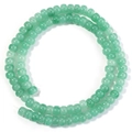Flat oval glass spacer beads with ice crackle texture for DIY jewelry making - 4*6mm Hole 1.3mm / Light Green (3#)