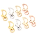 Moon-shaped swivel lobster clasps in gold and silver plating for DIY keychains - Moon Style (3.5x2cm) / Gold