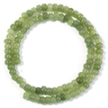 Flat oval green glass beads with floral texture for DIY jewelry making and bracelets - 4*6mm Hole 1.3mm / Grass Green (2#)