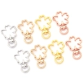 Sakura-shaped lobster clasps in gold, silver, and rose gold finishes for DIY jewelry - Gold