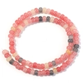 Flat oval crackle glass spacer beads in red, blue and yellow for DIY jewelry making - 4*6mm Hole 1.3mm / Red Mixed (4#)