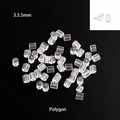 Macro shot of transparent polygon silicone earring backs for jewelry DIY crafts - Roman Column