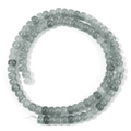 Blue cracked glass spacer beads in flat oval shape for DIY jewelry making and bracelets - 4*6mm Hole 1.3mm / Gray Blue (5#)
