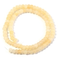Translucent pale yellow oval glass beads for DIY floral bracelet jewelry making - 4*6mm Hole 1.3mm / Light Yellow (6#)