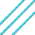 Bright blue acrylic chain links with semi-matte finish for DIY jewelry and accessories - Lake Blue