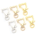 Cat-shaped metal lobster clasps in gold and silver finishes for DIY jewelry making - KC Gold