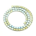 Rainbow gradient square hematite spacer beads for DIY jewelry making accessories - 5x1mm (380 Pieces) / Green