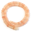 Flat oval glass beads in warm orange-pink with natural floral texture for DIY jewelry - 4*6mm Hole 1.3mm / Orange Pink (10#)