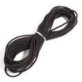 3mm σκούρο καφέ πλεκτό PU δερμάτινο κορδόνι για DIY κοσμήματα και χειροποίητα αξεσουάρ - Σκούρο Καφέ