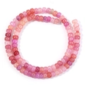 Pink and purple gradient abacus beads with cracked texture for DIY jewelry making - 4*6mm Hole 1.3mm / Gradient Pink Purple (11#)