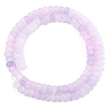 Lavender floral gradient glass beads in oval abacus shape for DIY jewelry making - 4*6mm Hole 1.3mm / Light Purple (12#)