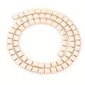 Perles carrées plates en or rose en spirale pour la fabrication de bijoux DIY et perlage - Or rose