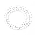 Perles d'espacement carrées en hématite argentée à double trou pour bijoux DIY - Argent