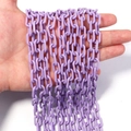 Matte purple acrylic chain links for DIY jewelry making and handbag accessories - 50cm One Piece (Chain Width 13.5mm, Width 7.5mm, Wire Diameter 2mm) / Oval Link Chain (8575) / Purple