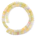 Colorful floral glass rondelle spacer beads with dragon vein texture for DIY jewelry - 4*6mm Hole 1.3mm / Macaron Mixed Colors (14#)