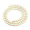 Perles carrées en magnétite dorée polie avec deux trous pour création bijoux DIY - Or KC