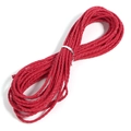 Vibrant red 3mm braided PU leather cord roll for DIY jewelry making and craft supplies - Red