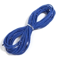 Deep blue 3mm four-strand braided PU leather cord for DIY handmade jewelry crafts - Blue
