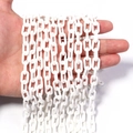 DIY white acrylic link chain for handmade jewelry and accessories crafts - 50cm One Piece (Chain Width 13.5mm, Width 7.5mm, Wire Diameter 2mm) / Oval Link Chain (8575) / White