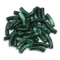 Dunkelgrüne Acryl-Bogenperlen mit weißer Marmorierung für DIY-Schmuckherstellung - 8x31mm (Loch 2mm) / Dunkelgrün Marmor (5#)