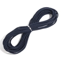 Navy blue 3mm braided PU leather cord with silver metal clasp for DIY jewelry making - Dark Blue