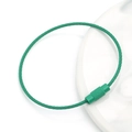 Grüner Edelstahl-Drahtschlüsselanhänger mit Schraubverschluss für DIY-Schmuck und Basteln - Grün