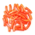 Acryl-Biegerohrperlen mit orange-weißem Marmormuster für DIY-Schmuckherstellung - 8x31mm (Loch 2mm) / Orangeweiß Marmor (14#)