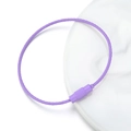 Purple coated stainless steel wire key ring with secure screw lock mechanism - Purple