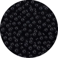 Polished black ABS imitation pearls for DIY jewelry and garment decoration accessories - 1mm(Hole-less) / Black