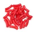 Rote Acryl-Bogenperlen mit weißer Marmorierung für DIY-Schmuckherstellung - 8x31mm (Loch 2mm) / Rot Marmor (17#)