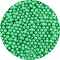 Vibrant emerald green high-gloss imitation pearls for DIY jewelry and crafts - 1mm(Hole-less) / Dark Green