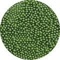 Deep green polished faux pearls without holes for DIY jewelry and crafts making - 1mm(Hole-less) / Army Green