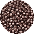 Spherical dark chocolate brown ABS pearls with high luster for DIY jewelry making - 1mm(Hole-less) / Coffee