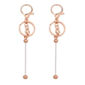 Ciondoli portachiavi multifunzionali in metallo oro rosa con chiusura a moschettone - 14.8x3cm / Oro rosa