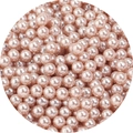 Bulk pink-beige high-gloss ABS imitation pearls for DIY jewelry and garment accessories - 1mm(Hole-less) / Light Coffee