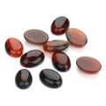 Lot de 10 pierres précieuses d'agate ovales polies en rouge et noir pour création de bijoux - 5001 Agate Rouge Profond / 10*14mm