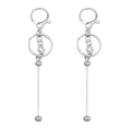 Set di portachiavi con chiusura a moschettone argento e pendente a barra lunga - 14.8x3cm / Argento