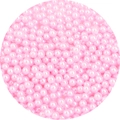 Spherical light pink faux pearls with glossy finish for DIY jewelry and crafts - 1mm(Hole-less) / Light Pink