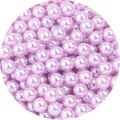 Polished lavender ABS pearls for DIY jewelry making and clothing decoration - 1mm(Hole-less) / Light Purple