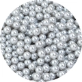 Polished silver gray ABS imitation round pearls for DIY jewelry and garment making - 1mm(Hole-less) / Light Silver Grey