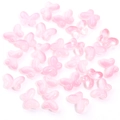 DIY translucent pink butterfly bead with embossed pattern for jewelry making - 10*14mm (50 Pieces/Pack) / Style 1-4