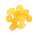 Εννέα λειασμένα οβάλ κίτρινα chalcedony cabochons για κατασκευή κοσμημάτων με γυαλάδα - 5011 Κίτρινος Νεφρίτης