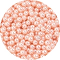 Spherical pink imitation pearl beads with glossy finish for DIY jewelry making - 1mm(Hole-less) / 21# Orange Yellow