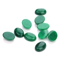Σετ 10 οβάλ πράσινα cabochons με γυαλιστερό φινίρισμα για κατασκευή κοσμημάτων DIY - 5018 Πράσινος Νεφρίτης