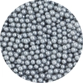 Spherical silver ABS pearls with metallic luster for DIY handmade jewelry crafts - 1mm(Hole-less) / Silver Gray