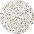 Polished silver faux pearls for DIY jewelry making with high gloss mirror finish - 1mm(Hole-less) / Silver